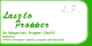 laszlo propper business card