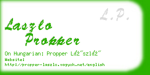 laszlo propper business card